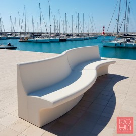 Banc de formigó corbat model Lleida